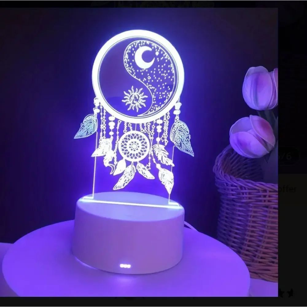 3D Dreamcatcher LED Color Changing Night Light